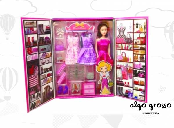 MUÑECA ATINILCON ROPA + ACCESORIOS art.WX82-1/6285