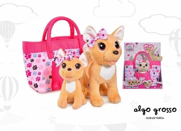 CHICHI LOVE HAPPY FAMILY PERRO Y CACHORRO CON CARTERA art.3213