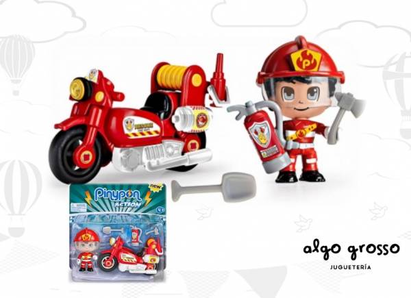 PINYPON ACTION MOTO DE BOMBERO + FIGURA art.7015636