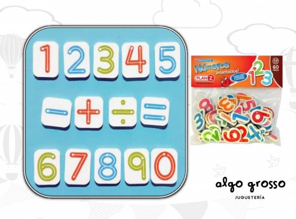 NUMEROS IMANTADOS 60 PIEZAS art.90662