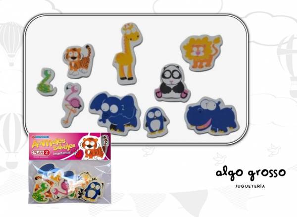 ANIMALES SALVAJES IMANTADOS 12 PIEZAS art.90631