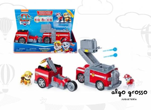 PAW PATROL VEHICULO TRANSFORMABLE + FIGGURAS art.16789