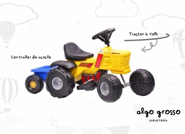 TRACTOR CON TRAILER A BATERIA 6 VOLT art.AU116