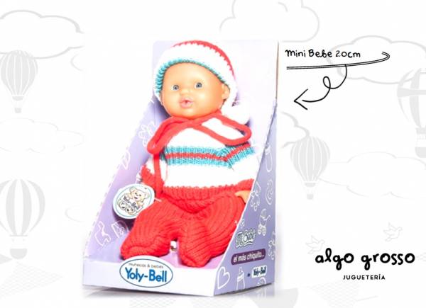 BEBE CHAPITA EL MAS CHIQUITO 20CM + CONJUNTO TEJIDO art.1261