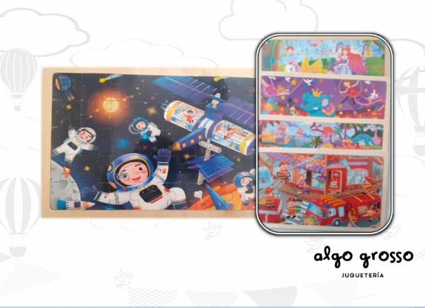 PUZZLE MADERA 40 PIEZAS MODELOS SURTIDO 32X20CM art.58290