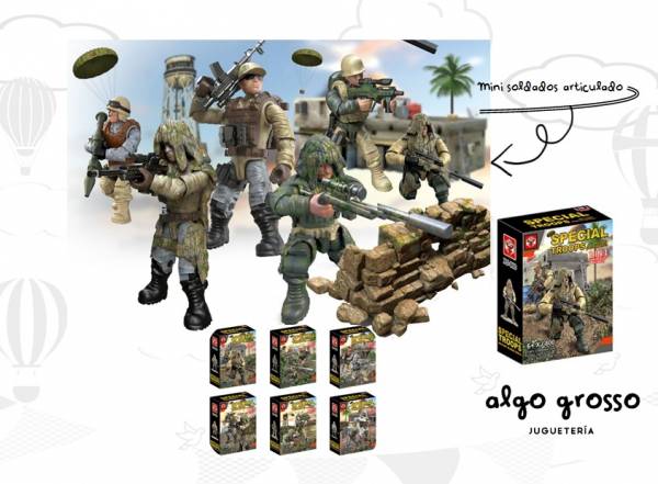 SOLDADOS PARA ARMAR SPECIAL TROOPS + ACCESORIOS art.59750