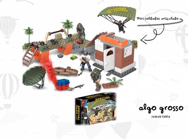 SOLDADOS PARA ARMAR SPECIAL TROOPS + BASE MILITAR art.59760