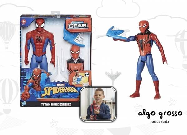 SPIDERMAN BLAST GEAR TITAN + ACCESORIOS art.E7344