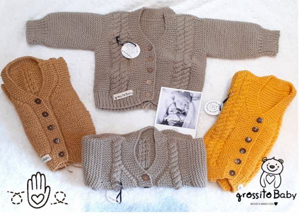 CARDIGAN TEJIDO GROSSITO BABY art.1010