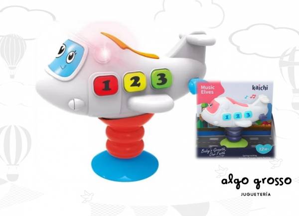 AVION MUSICAL CON SOPAPA Y LUZ art.163459