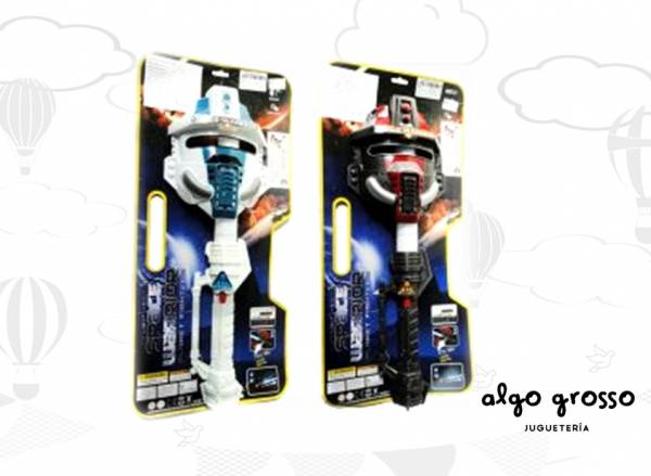 SET ESPACIAL WARRIOR ESPADA Y MASCARA LUZ - SONIDO art.F8219