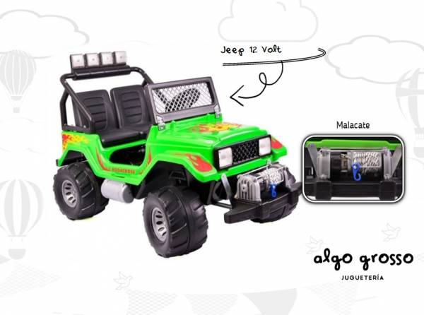 JEEP DOBLE CON MALACATE TOYOTA OFF ROAD 12VOLT art.AU098