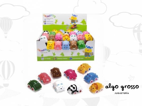 AUTOS VIKINGTOYS ANIMALITOS RUEDA LIBRE 7CM art.VK001