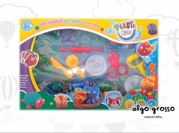 PLASTI KIDS VARIEDAD DE MOLDES Y MASA DIVERTIDOS art.42159