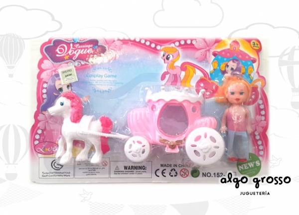 CARRUAJE VOGUE + MUÑECA 9CM BLISTER art.50508