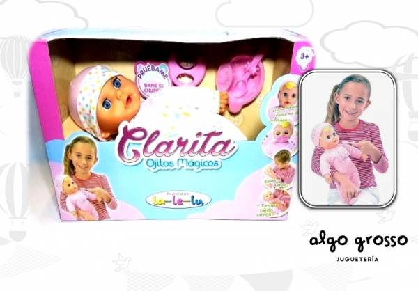 CLARITA OJOS MAGICOS  MUÑECA SOFT 45CM + ACCESORIOS art.1523