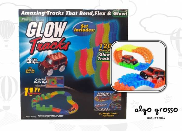 PISTA MAGIC TRACKS GLOW 120 PIEZAS art.162483