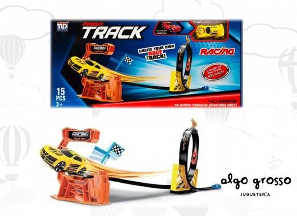 PISTA POWER TRACK 15 PIEZAS + AUTO art.1625731