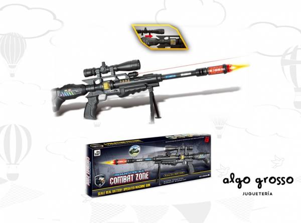 SNIPER COMBAT ZONE RIFLE CON LUZ Y SONIDO art.10478