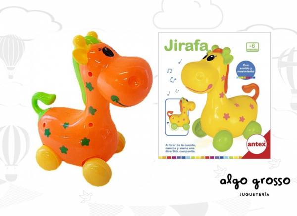 JIRAFA ARRASTRE CON LUZ SONIDO Y MOVIMIENTO BEBE ANTEX art.2256