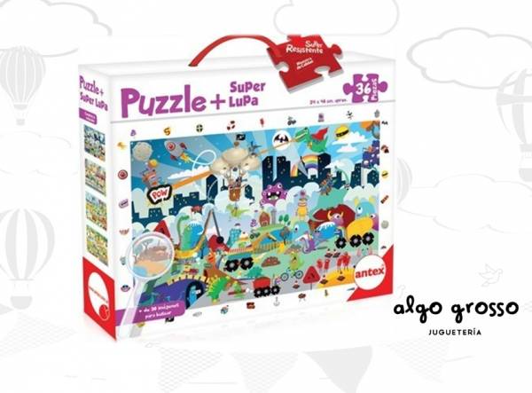 PUZZLE GIGANTE 36 PIEZAS + SUPER LUPA art.3033