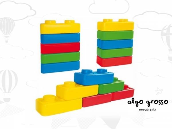 BLOQUES GIGANTES 25 UNIDADES DE 18X9CM COLORES