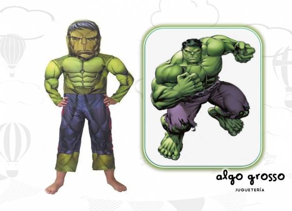 DISFRAZ HULK CON MUSCULO TALLE 2 art.CAD123910