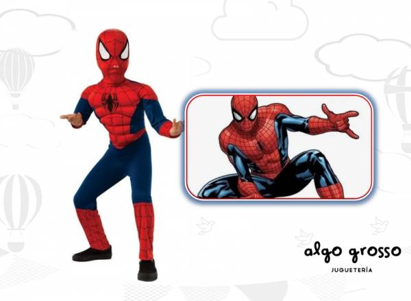 DISFRAZ SPIDERMAN CON MUSCULOS TALLE 2 art.CAD123010