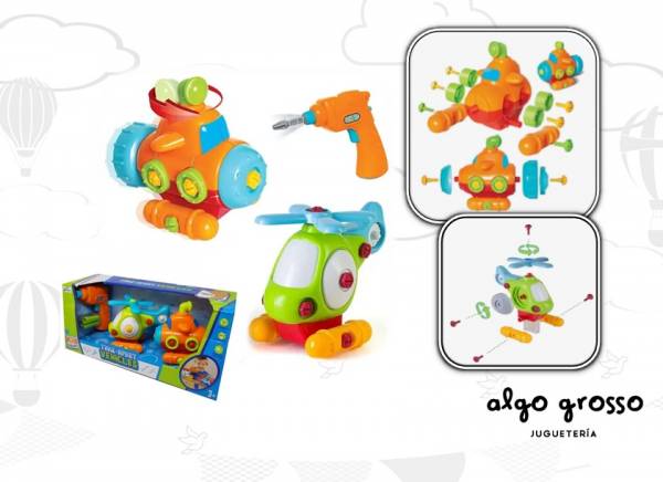 SET AVION Y SUMARINO PARA DESARMAR CON TALADRO art.163409