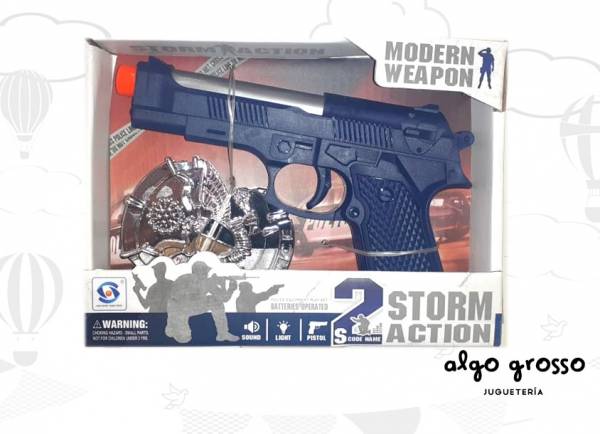 ARMA STORM ACTION LUZ, SONIDO +ACCESORIOS art.BL3899