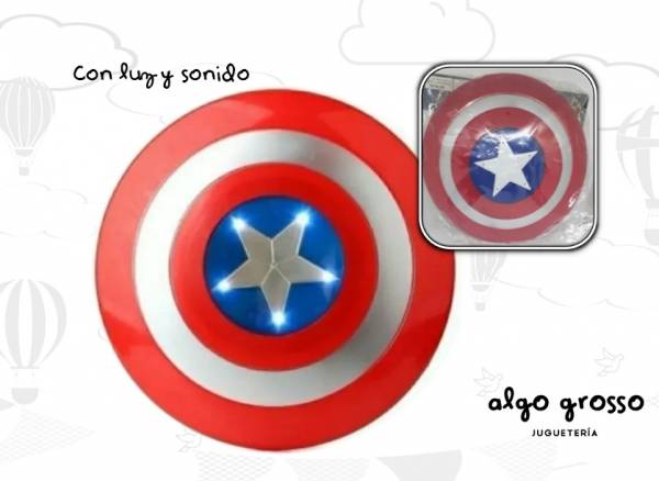 ESCUDO CAPITAN AMERICA CON LUZ Y SONIDO - ALTERNATIVA