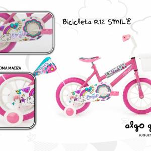 BICICLETA ROD12 SMILE CUBIERTA GOMA MACIZA art.6047