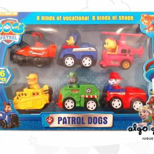 PAW PATROL 6 MINI FIGURAS CON VEHICULO - ALTERNETIVO art.G26