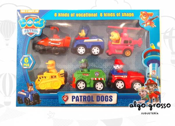 PAW PATROL 6 MINI FIGURAS CON VEHICULO - ALTERNETIVO art.G26