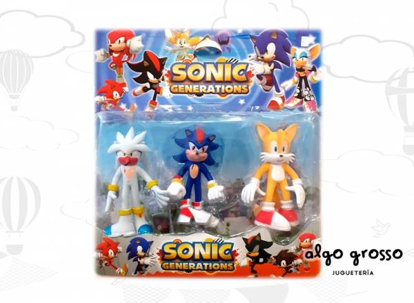 SONIC - 3 MUÑECO EN BLISTER - ALTERNATIVO art.6809-3