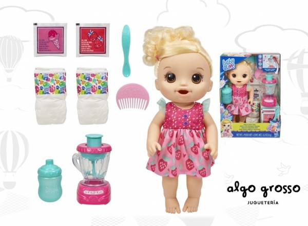BABY ALIVE BEBE BATIDOS MAGICOS MUÑECA +ACCESORIOS Y LICUADORA art.E6943