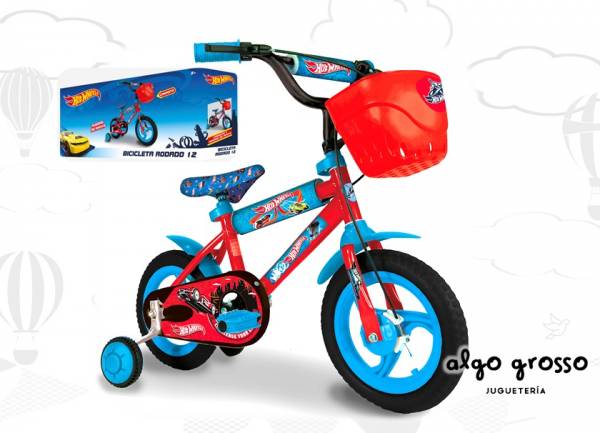 BICICLETA ROD 12 HOT WHEELS GOMA MACIZA art.121230