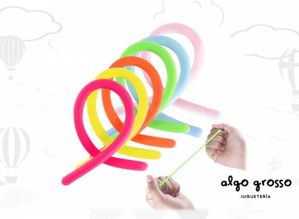 STRECHY STRING FIDEO NEON 5 COLORES FIDGET TOY