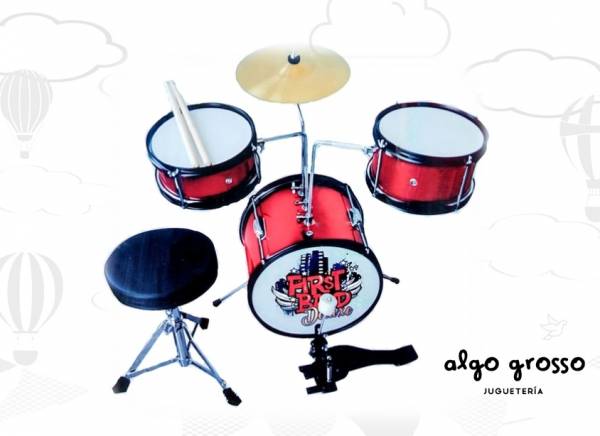 BATERIA REAL INFANTIL FIRST BAND DELUXE MADERA Y METAL art.FD2542