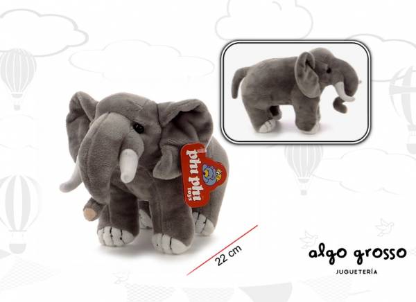 ELEFANTE PARADO PELUCHE 22CM art.9511