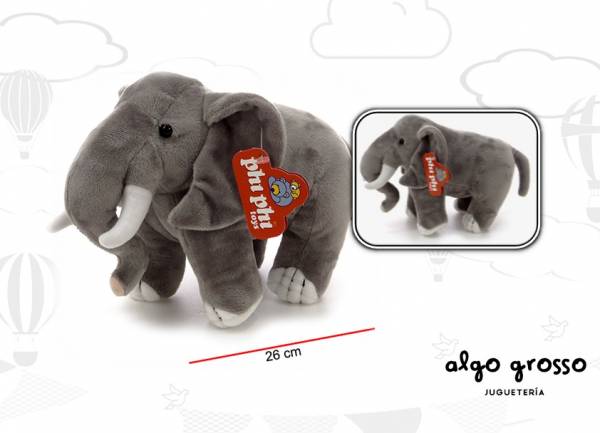 ELEFANTE PARADO PELUCHE 26CM art.9512