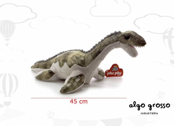 DINOSAURIO DE AGUA DE PELUCHE CON DIENTES  45CM art.3735