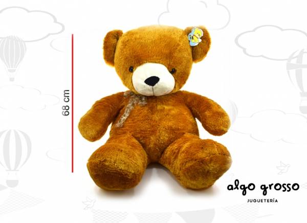 OSO SENTADO PELUCHE CON MOÑO 68CM art.C7747