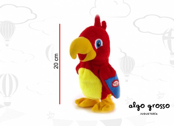 LORO PELUCHE GRABADOR 20CM art.1809