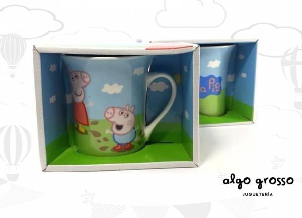TAZA CERAMICA PEPPA PIG PASEO EN EL LODO art.PZ009