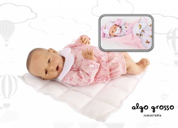 BEBE ABRIL o SANTI MITONES CON MANTA 30CM art.118A