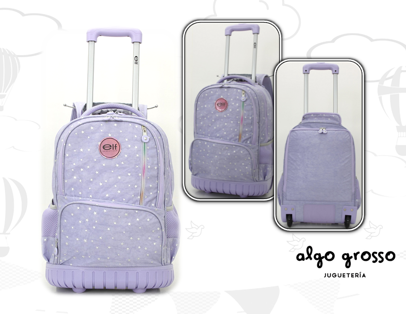 ELF MOCHILA CARRO BASE GOMA 2 CIERRES art.6424A – Algo Grosso – Juguetería
