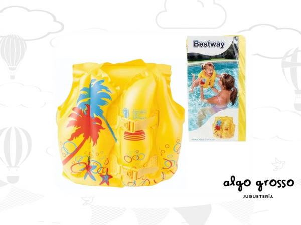 BESTWAY CHALECO CON BROCHE TROPICAL 3-6 41X30CM art.32069