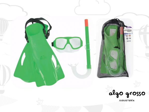 BESTWAY KIT BUCEO EN RED PATAS 35CM +7 art.25019
