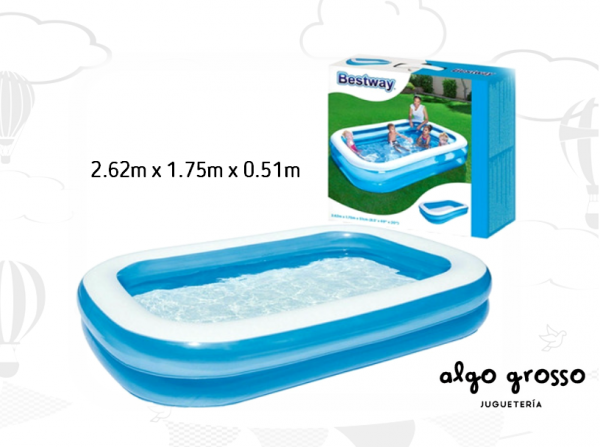 BESTWAY PILETA RECTANGULAR INFLABLE art.54006